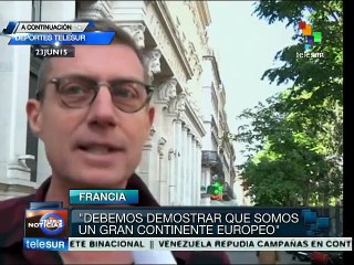 Franceses se solidarizan con el pueblo griego