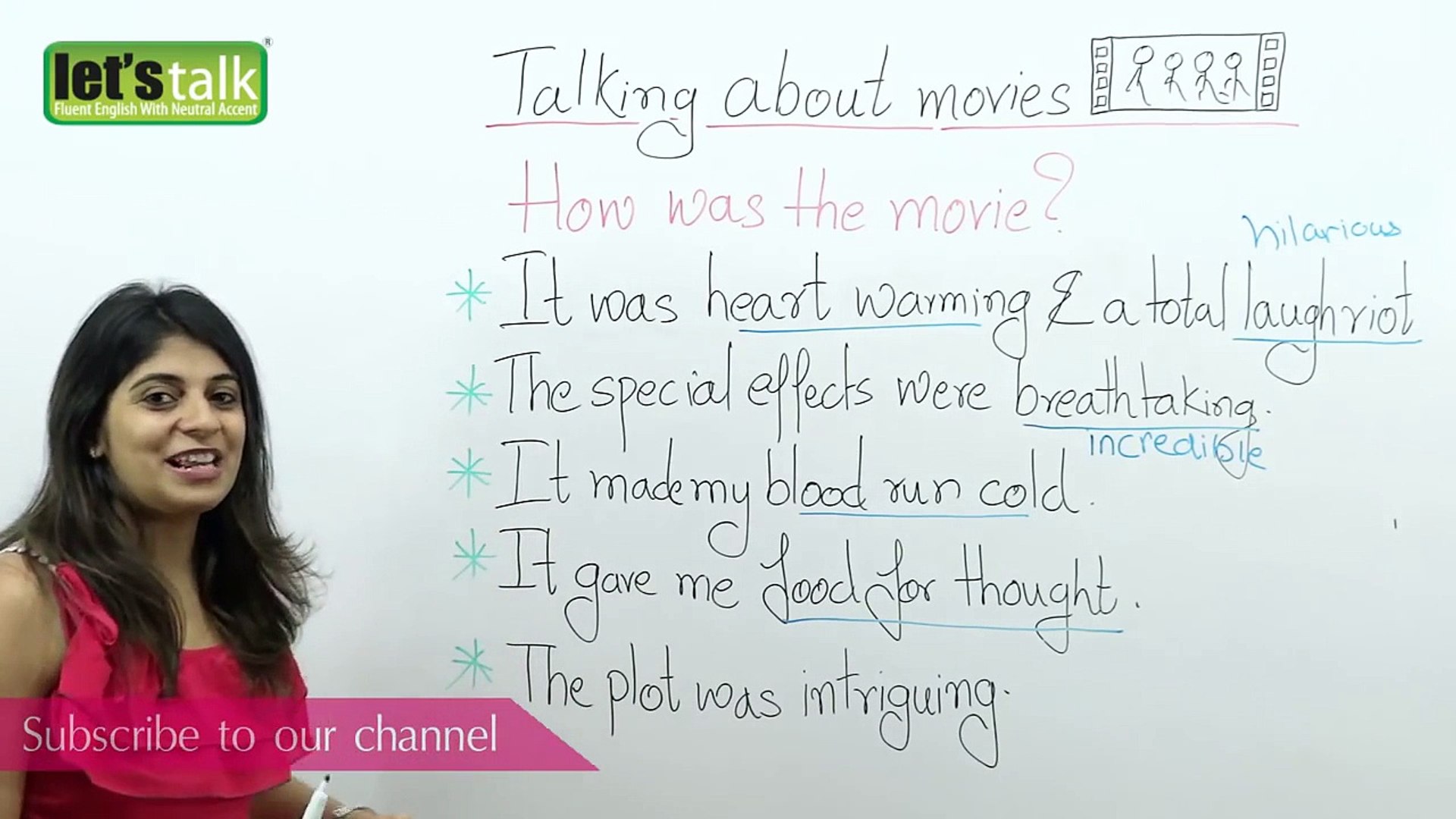 Talking about movies in English - Free Spoken English Lesson (ESL)