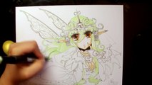 Drawing Manga Fairy with Touch three markers