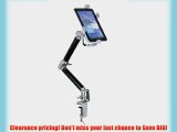 LapWorks Mantis Tablet Desk Mount And Wall Mount With Three-Sectioned Adjustable Arms and Adjustable