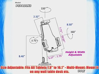 Pyle PSPADLK8 Universal Tamper-Proof Anti-Theft iPad Tablet Kiosk Stand Holder for Public Display