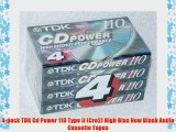4-pack TDK Cd Power 110 Type Ii (Cro2) High Bias New Blank Audio Cassette Tapes