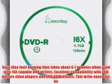 Smartbuy 4.7gb/120min 16x DVD-R Logo Top Blank Data Video Recordable Media Disc (1000-Disc)