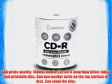 Smartbuy 700mb/80min 52x CD-R Silver Inkjet Hub Printable Blank Recordable Media Disc (1200-Disc)