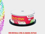 DVD-RW Discs 4.7GB 2x Spindle 30/Pack