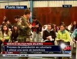 Gran interés ha despertado el servicio militar femenino en el Regimiento Sangra de Puerto Varas