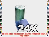 100 Ritek Ridata Business Card 24X CD-R 50MB White Inkjet /w Vinyl Sleeves