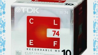 TDK CLEF 74-minute Blank Mini Disc Md Recordable Minidisc 10 Pcs Pack