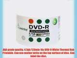 Smartbuy 4.7gb/120min 16x DVD-R White Thermal Hub Printable Blank Recordable Media Disc (1000-Disc)