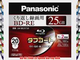 PANASONIC Blu-ray BD-RE Rewritable Disk | 25GB 2x Speed | 20 Pack Ink-jet Printable (Japan