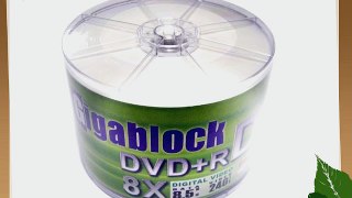 300pcs Gigablock DVD R 8x Dual Double Layer 8.5GB Copy 2 Hours 240min Movie White Inkjet Printable