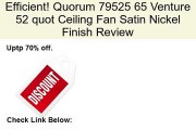 Quorum 79525 65 Venture 52 quot Ceiling Fan Satin Nickel Finish Review