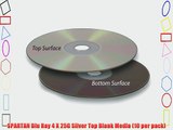 SPARTAN Blu Ray 4 X 25G Silver Top Blank Media (10 per pack)