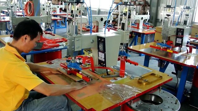 PVC Plastic Bags Making - High Frequency Sealer ( PVC Clear Bags / PVC Zipper Bag / PVC Handbag )