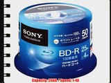 SONY Blu-ray Discs 50 Spindle - BD-R 25GB 4X for VIDEO - 2012