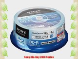 Sony Blu-ray Disc 25 Pack Spindle - 25GB 6X BD-R - Ver. 1.3 - White Inkjet Printable