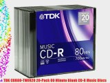 TDK CDR80-TWIN20 20-Pack 80 Minute Blank CD-R Music Discs