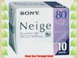 SONY MD80 Minidisc Neige 80 Minute Pack 10