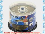 Philips Lightscribe Blank Media Disc CD-R 52X Speed / 700MB / 80min - 50PK Cake Box