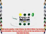 Smartbuy 4.7gb/120min 16x DVD-R White Top Blank Data Video Recordable Media Disc (1800-Disc)