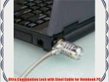 Ultra Combination Lock with Steel Cable for Notebook PC