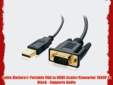 Cable Matters? Portable VGA to HDMI Scaler/Converter 1080P in Black - Supports Audio