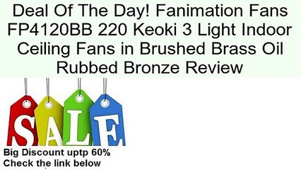 Fanimation Fans FP4120BB 220 Keoki 3 Light Indoor Ceiling Fans in Brushed Brass Oil Rubbed Bronze Review