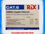 Rix Cat6 550MHz solid UTP VW-1 rated gray cable SOLID PURE COPPER - CC 3151