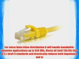 C2G / Cables to Go 27198 Cat6 Snagless Unshielded (UTP) Network Patch Cable Yellow (125 Feet/38.1