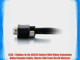 C2G / Cables to Go 50244 Select VGA Video Extension Male/Female Cable Black (100 Feet/30.48