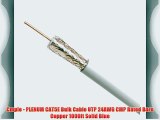 Cmple - PLENUM CAT5E Bulk Cable UTP 24AWG CMP Rated Bare Copper 1000ft Solid Blue