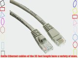 GadKo Cat5e Gray Ethernet Patch Cable Round Snagless/Molded Boot 35 foot