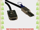 Tripp Lite External SAS Cable 4 Lane - mini-SAS (SFF-8088) to 4xInfiniband (SFF-8470) 3M (10-ft.)(S520-03M)
