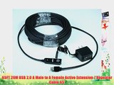 65FT 20M USB 2.0 A Male to A Female Active Extension / Repeater Cable 65'