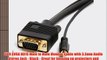 50ft SVGA HD15 Male to Male Monitor Cable with 3.5mm Audio Stereo Jack - Black - Great for