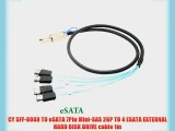 CY SFF-8088 TO eSATA 7Pin Mini-SAS 26P TO 4 ESATA EXTERNAL HARD DISK DRIVE cable 1m