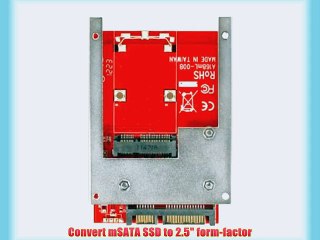Koutech IO-ASS111 Latch mSATA to 2.5 SATA Device Converter with Metal Frame