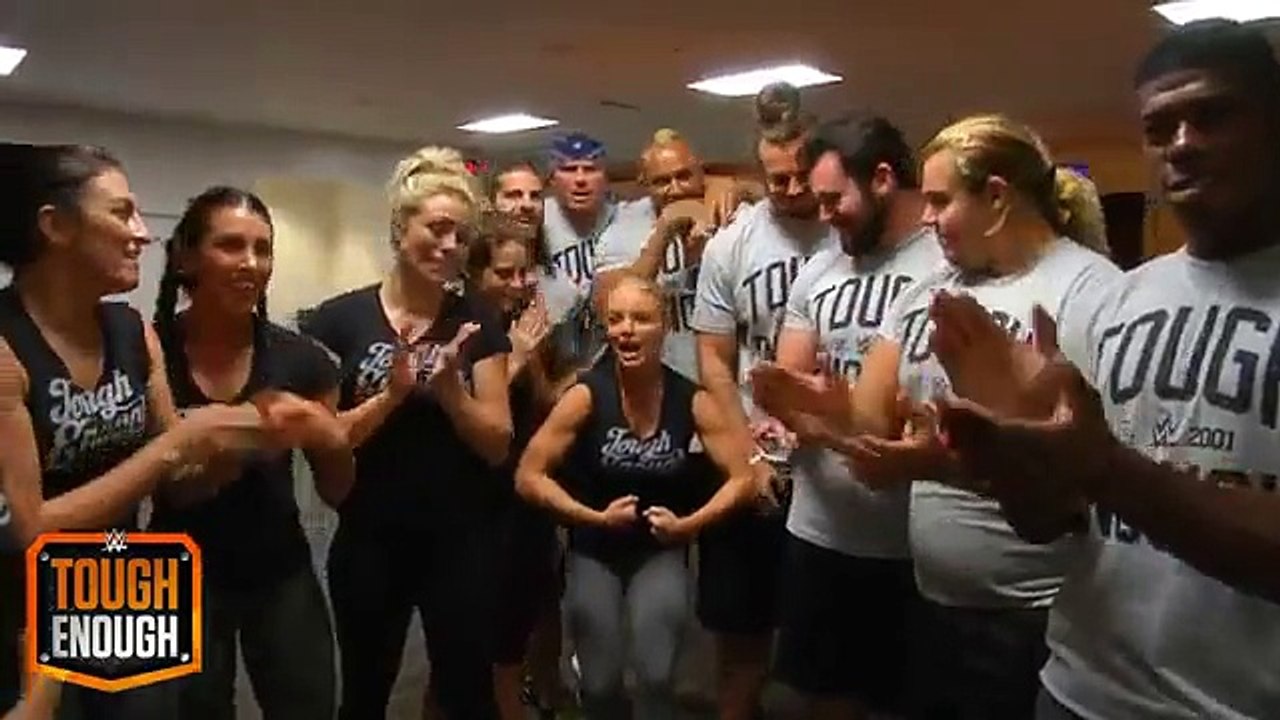 The competitors ready for their first 'Tough' c...