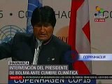 Discurso de Evo Morales en la conferencia sobre cambio climatico en Copenhagen