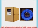 GadKo Bulk Cat5e Blue Ethernet Cable Round Solid UTP (Unshielded Twisted Pair) Pullbox 500