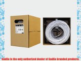 GadKo Bulk Cat5e White Ethernet Cable Round Solid UTP (Unshielded Twisted Pair) Pullbox 500