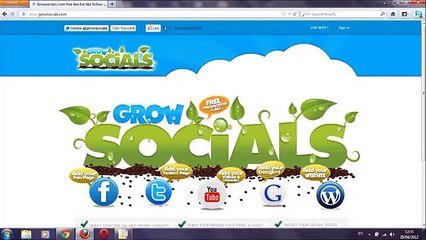 Download Video: Growsocials: How to get free subscribers, video views, facebook likes, twitter followers and More!