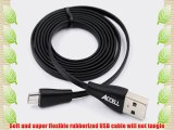 Accell A153B-007B USB 2.0 A (Male) to Micro B (5-pin Male) Thin Flat Cable 3.3ft/1m