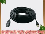 Sabrent 30 Meters (100 Feet) USB 2.0 Active Extension / Repeater Cable A Male to A Female -