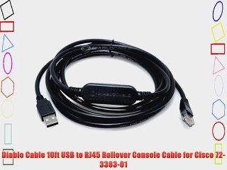Diablo Cable 10ft USB to RJ45 Rollover Console Cable for Cisco 72-3383-01