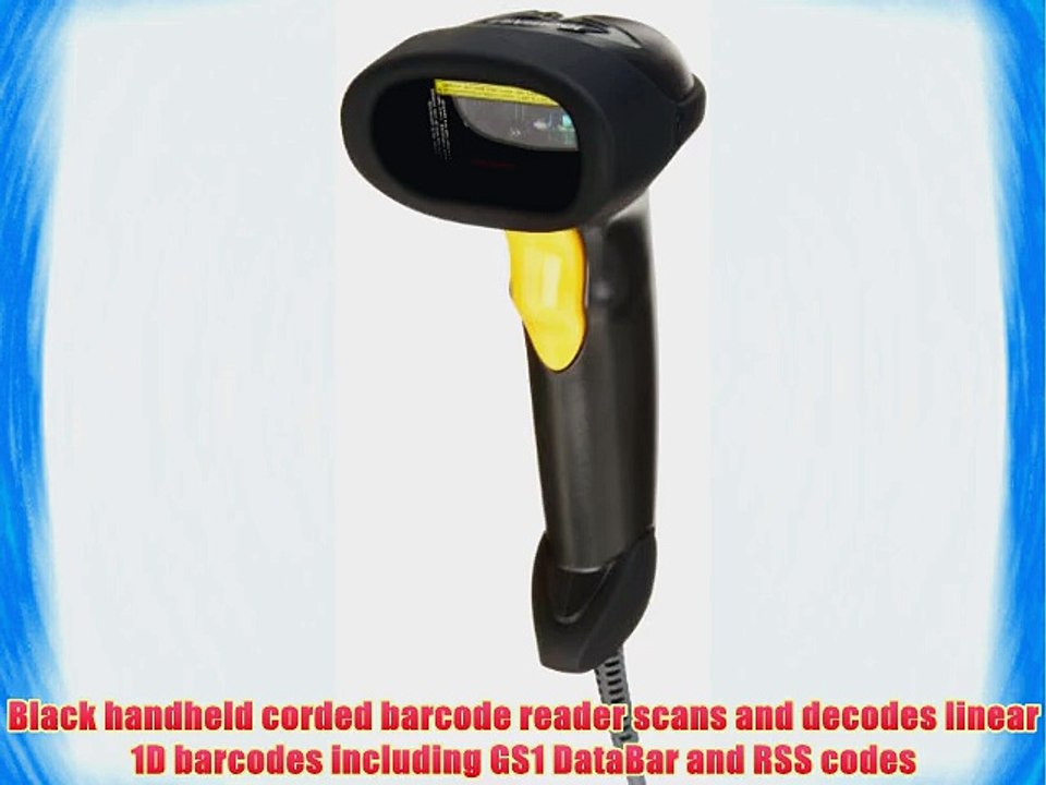 Motorola LS2208 General Purpose Handheld 1D Bi-Directional Laser Barcode Scanner Black