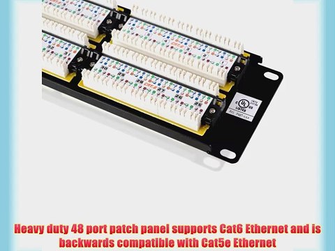 [UL Listed] Cable Matters? Rackmount or Wallmount 48-Port Cat6 RJ45 Patch Panel