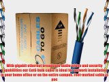 C2G / Cables to Go 32593 Cat6 UTP Solid PVC CMR-Rated Cable Blue (500 Feet/152.4 Meters)