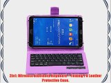 SUPERNIGHT Universal 7-8 Inch Tablet Portfolio Leather Case W/ Detachable Bluetooth Keyboard