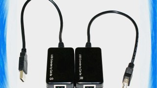 Micro Connectors Inc USB Extender Over CAT 5E/6 to 200-Feet (E07-111)
